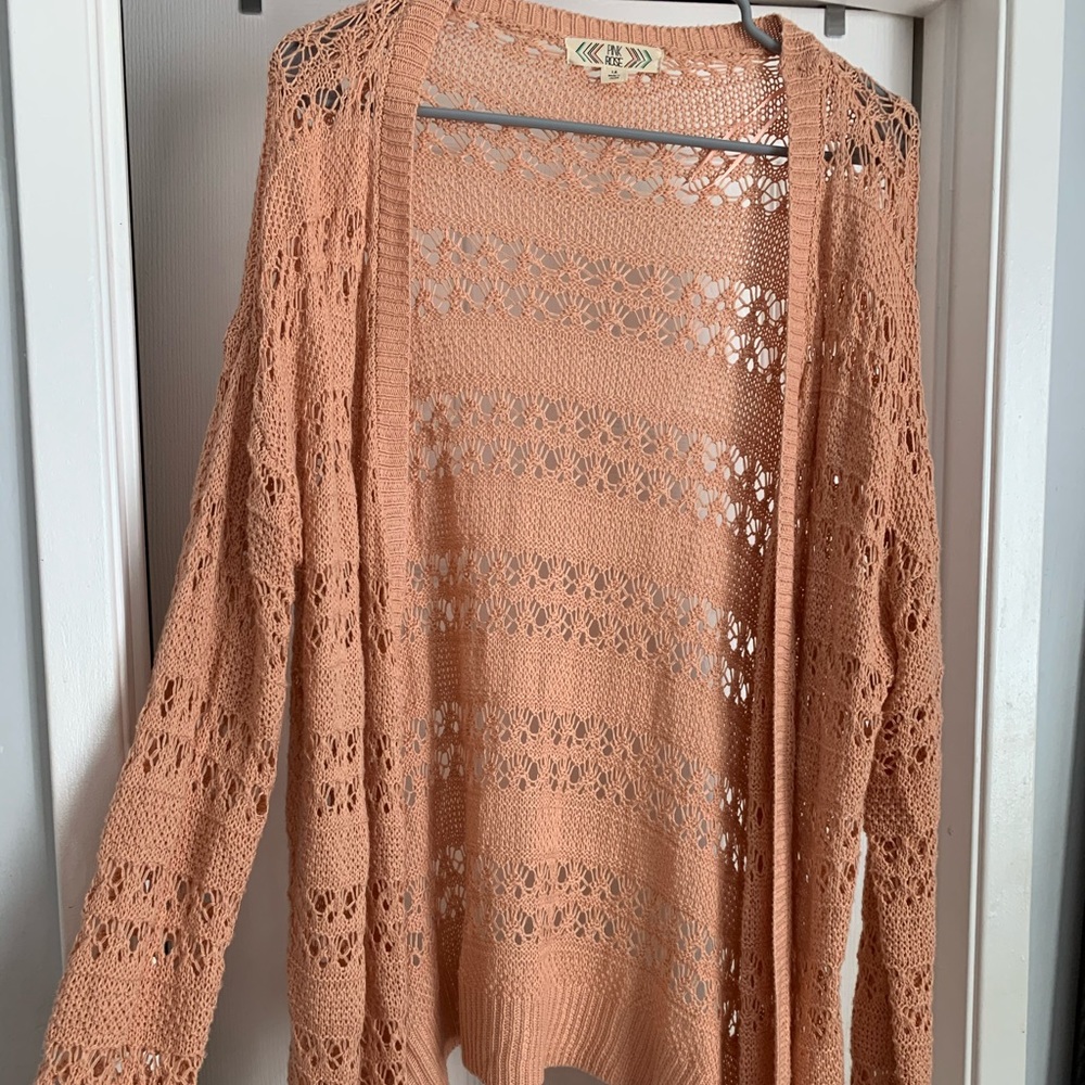 Pastel/coral cardigan